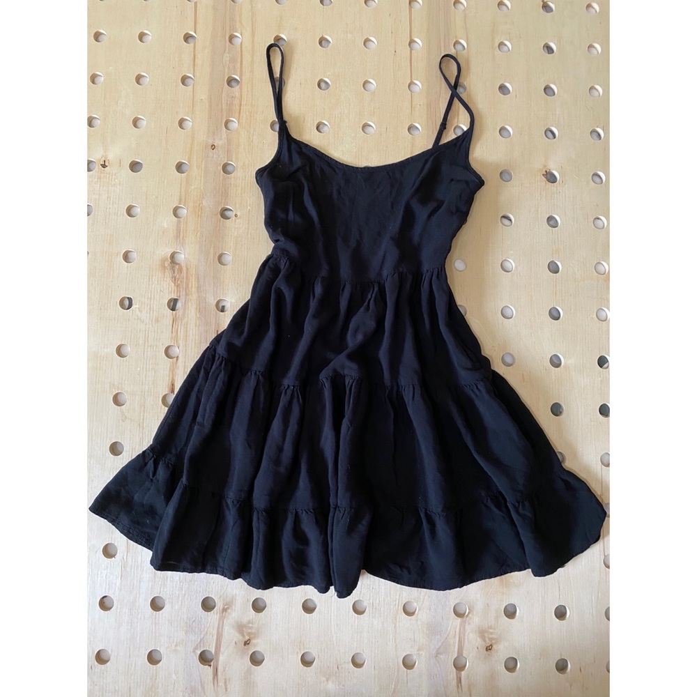 Black H&M Skater Summer Dress with Open Back